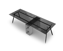 میز-کنفرانس-مدیریت-عامل-ویژه-صفحه-شیشه-ای-یونیکا-تیپ-4058-41 -  - https://mohitara.com