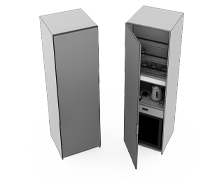 مینی-بار-با-کمد-یخچال-مخفی-بلند-و-طبقه-دار-با-درب-آینه-ای-رز-تیپ-4720-44 -  - https://mohitara.com